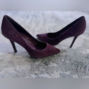 Purple BCBG leather suede heels